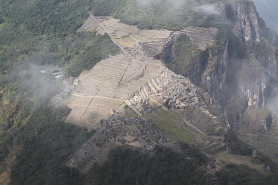 Die Inka-Stadt von Wayna Picchu aus