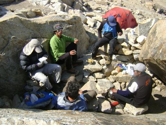 Kueche im Moraenenlager