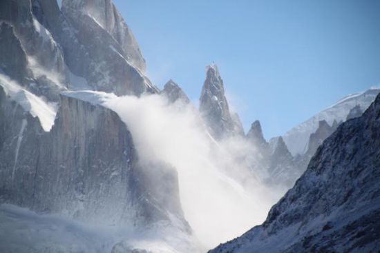 Schneewehen am Cerro Torre