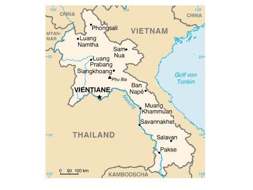 Laos-Karte