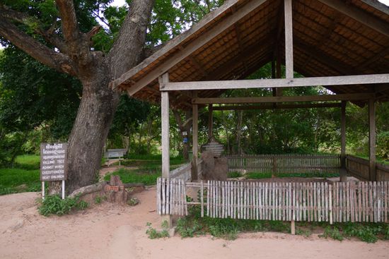 Am Baum links tötete man Kinder indem man sie gegen den Baum schleuderte.