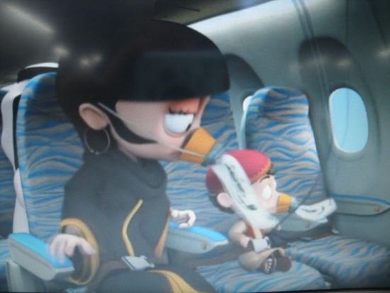 witzige Sicherheitshinweise bei fly dubai.