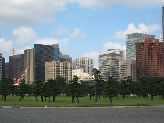 Skyline vom Palastgarten aus