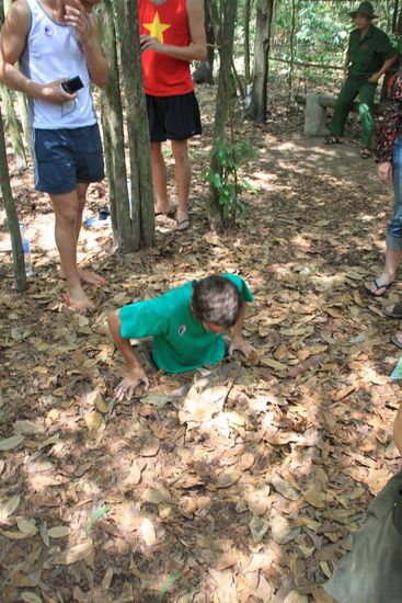 Einstieg in die Chu Chi Tunnels...