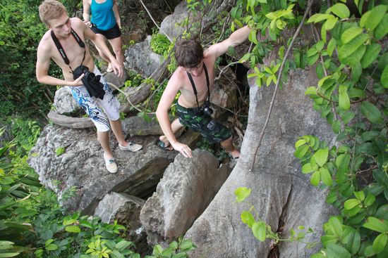 mit den Flipflops auf die Spitze