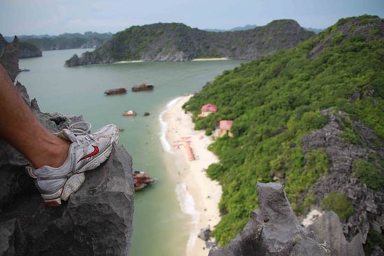 Ausblick von oben (der Schuh ist übrigens von unserem Guide - so ein Weichei  )