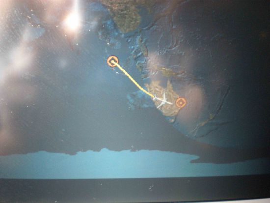 sieht kurz aus - war aber ein 7-stündiger Flug