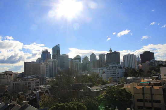 Blick vom Balkon aus