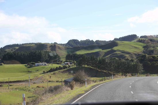 on the way to Raglan...