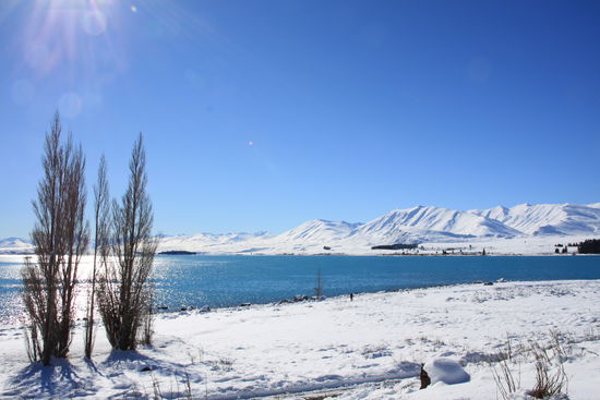Lake Tekapo bei Schnee