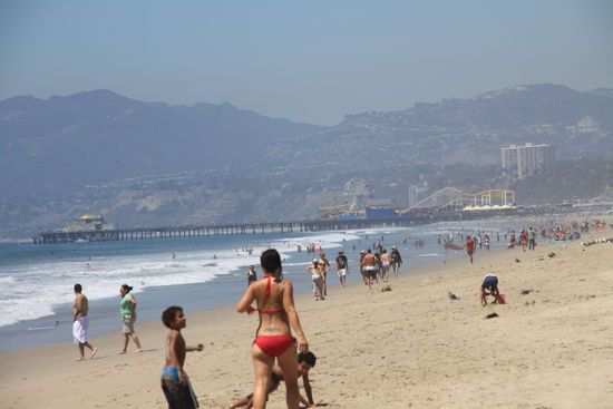 Santa Monica Beach und Pier