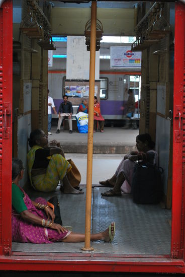 Sitzplatz in einem indischen Zug