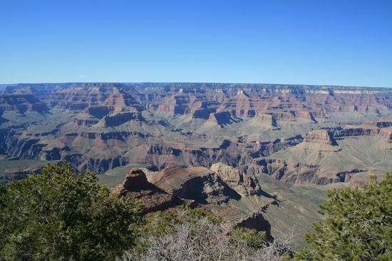Die andere Seite, der North Rim, ist ca. 20 km weit weg