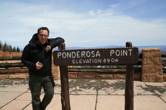 Der höchste Punkt im Bryce Canyon... hier ist die Luft ganz schön dünn...