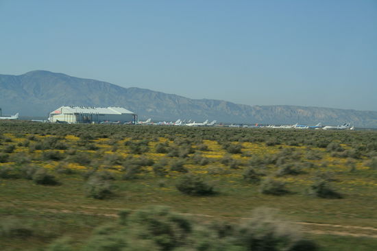 Flugplatz in der Wüste.