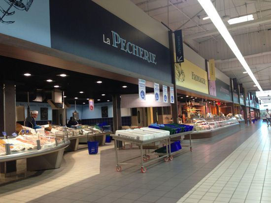 Die riesige Frischeabteilung,  mit