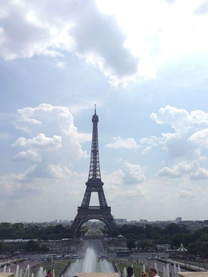 Der erste Blick auf den Eiffelturm vom Trocadero aus.