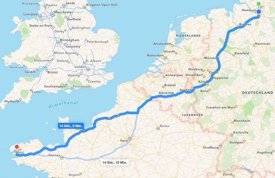 Die Route im Groben...