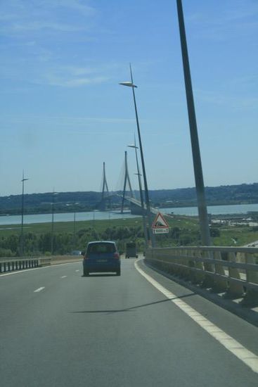 Anfahrt zur Pont de Normandie...