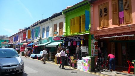 Unser Hotel in Little India ist hier um die Ecke...