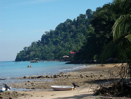 Sicht auf unser Hotel von Air Batang aus