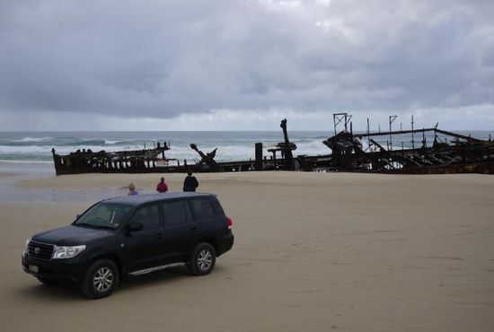 unser auto und das beruehmte wrack!