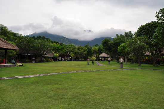 und der Blick in den Garten vom Strand aus