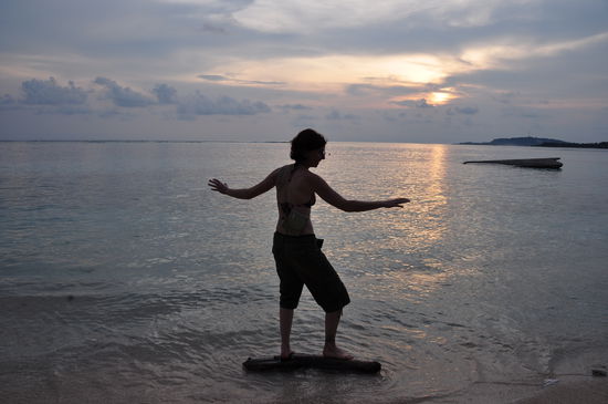 Naja, Wellenreiten geht anders...