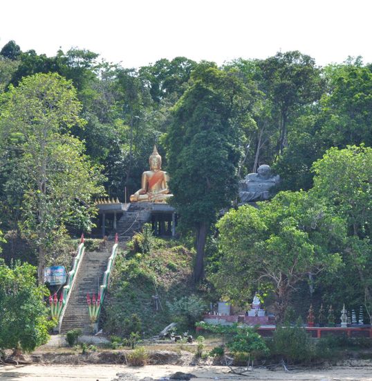 Und so siehts vom Pier aus