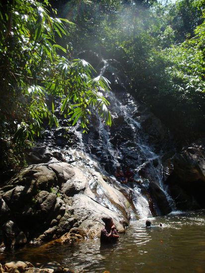 der Wasserfall, den wir beim dritten Anlauf gefunden haben