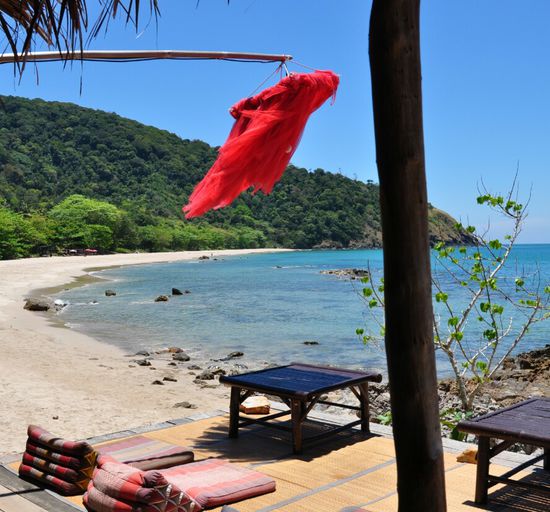 Ban Pu Lae, der letzte Strand im Sueden der Insel mit 3 Unterkuenften. Wunderschoen!