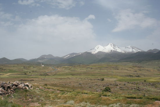Der Vulkan noch nicht mit Wolken verhüllt.