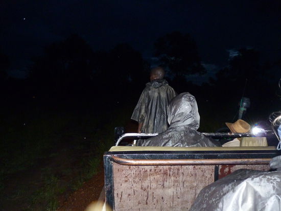 zur Hälfte der Safari kam der Regen