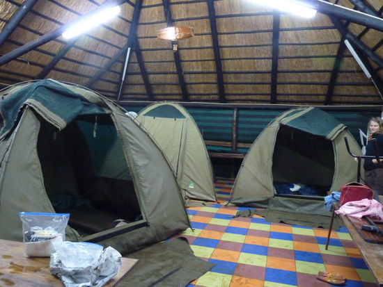 die Bar unsere trockne Unterkunft