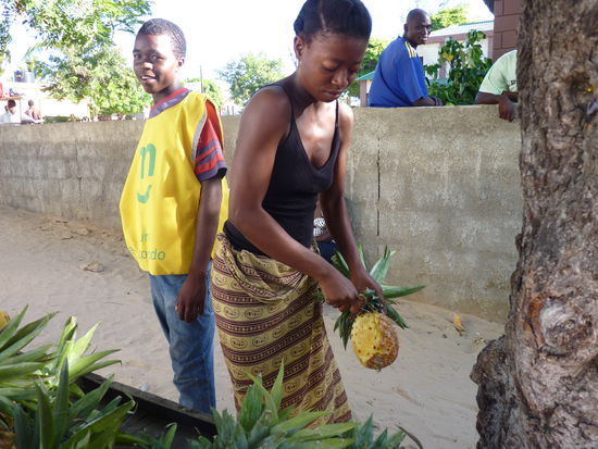 auf dem Rückweg gab es noch Ananas