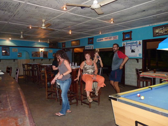 am Abend gab es ein paar Runden Biliard