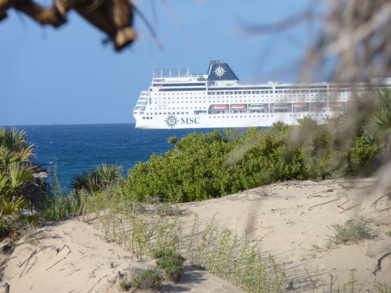 was liegt da an unserem Strand?  Na bloß gut das es weiterfährt