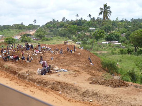 ob groß oder klein alle suchen nach Steinen