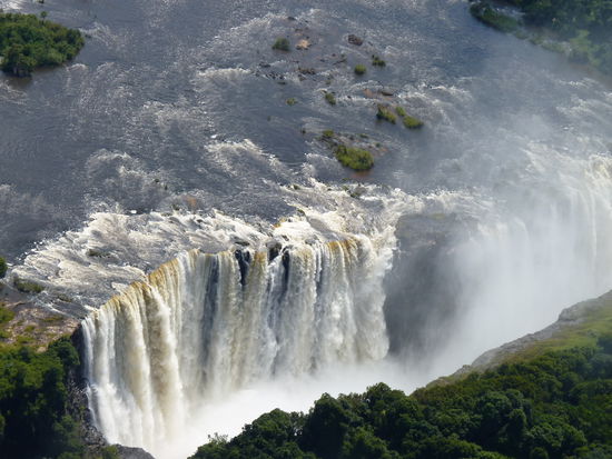 die Wasserfälle von oben