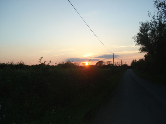 Sonnenuntergang auf dem Fahrrad
