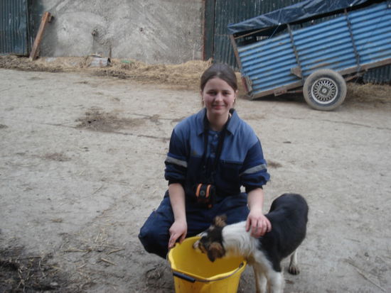 ich in Arbeitskleidung =) mit Lass, die Milch schmeckt auch ihr gut
