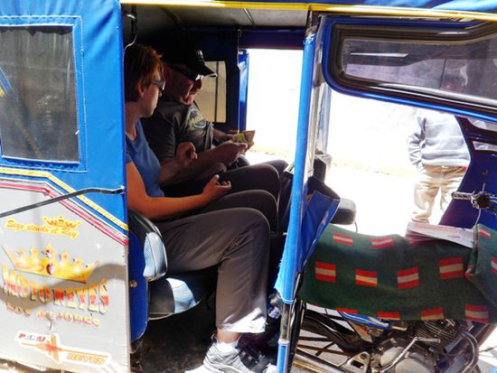 Abfahrt mit Mototaxi
