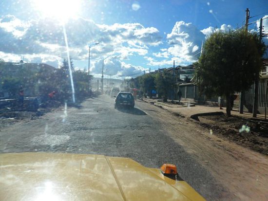 Einfahrt in Cusco eine staubige Angelegenheit