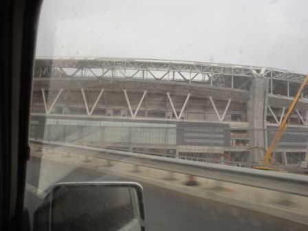 Das Foto ist zwar nicht der Hammer. Aber dies ist das neue Fussballstadion von Galatasaray Istanbul im Bau.