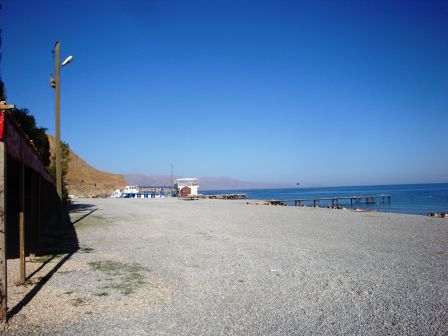Abschiedsfoto von unserem Strand am Van See