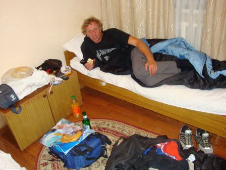 Angekommen in Zharkent nahmen wir das Abendessen im Zimmer ein