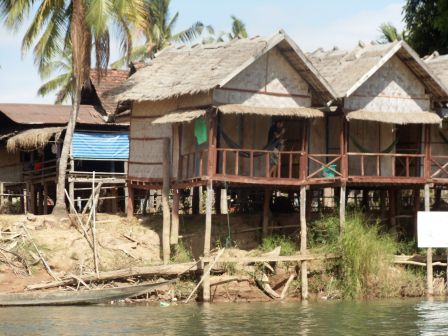 Bungalows mit Hängematten auf Don Det direkt am Mekong - Mein Traum!