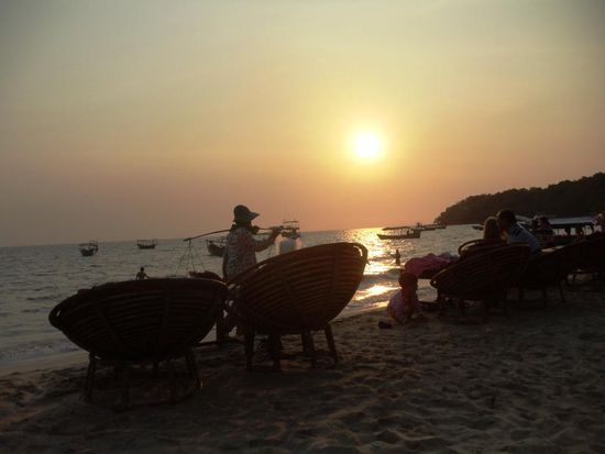 Noch ein bisschen Abendstimmung aus dem Korbsessel