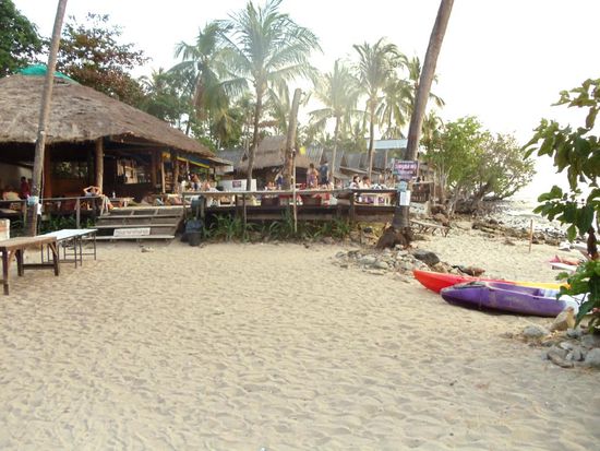 Blick auf die grossartige Chill Terrasse