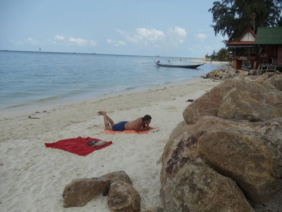 Praktisch alleine am Strand